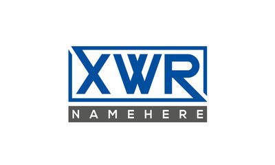 XWR Letters Logo With Rectangle Logo Vector