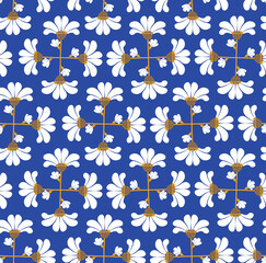 Damask Style Minimal Abstract Elegant Florals Pattern Trendy Fashion Colors Perfect For Allover Fabric Print Wrapping or Wall Paper 