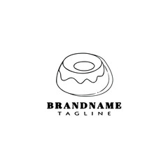 chocolate product logo cartoon design icon template black vector illustration