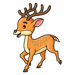 Fototapeta premium cute deer cartoon