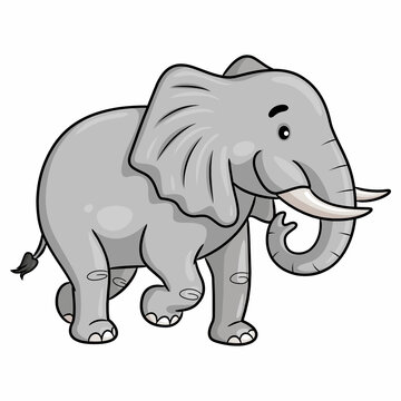 walking elephant cartoon