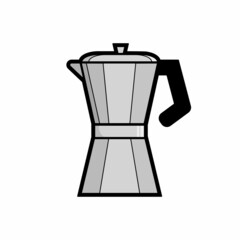 Coffee Maker Pot Vector Illustration On White Background