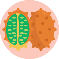 Melon Icon. Exotic Fruit Icon.
