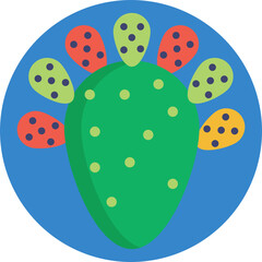 Prickly Pear Icon. Exotic Fruit Icon.