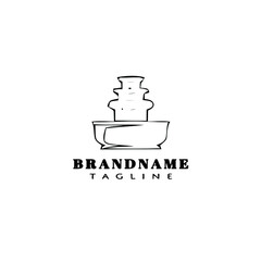chocolate fountain logo cartoon icon design template black isolated vector creative