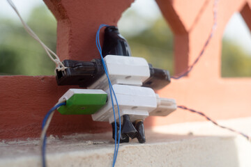 harzardous electrical plug connections with multiple outlets which overloads and causes a safety...