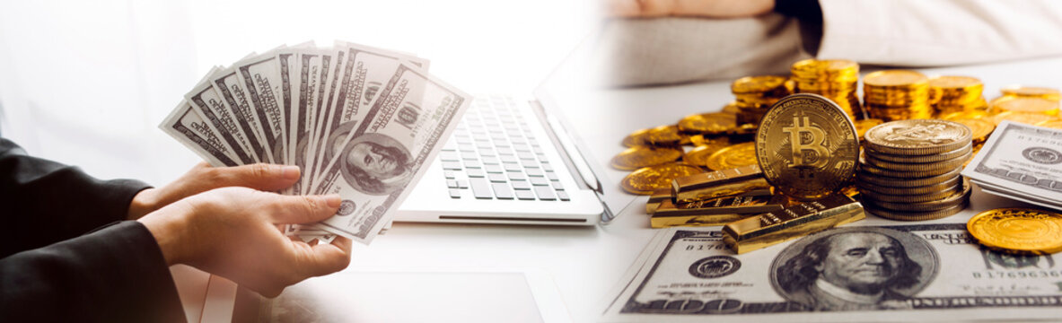 Male hand putting coin, Growth concept, Savings or investment, Key and momey with home.