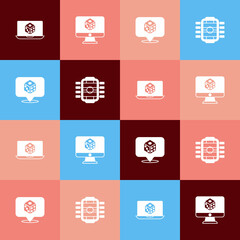 Set pop art Game dice, and Table football icon. Vector