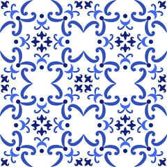Azulejos portuguese traditional ornamental tile