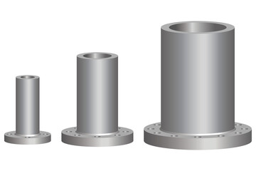 Pipe flange. Spare parts. 3D perspective