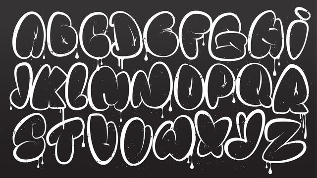 cool graffiti font alphabet