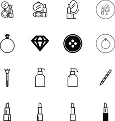 Makeup icon set vector design.