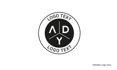 Vintage Retro ADY Letters Logo Vector Stamp	