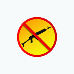 Gun Icon. Weapon Vector. Military Equipment Illustration Logo Template.
