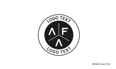 Vintage Retro AFA Letters Logo Vector Stamp	