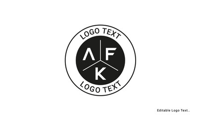 Vintage Retro AFK Letters Logo Vector Stamp	