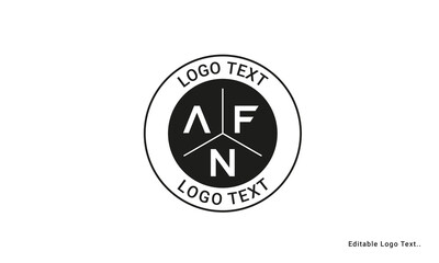 Vintage Retro AFN Letters Logo Vector Stamp	