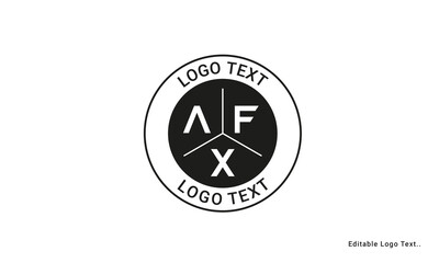 Vintage Retro AFX Letters Logo Vector Stamp	