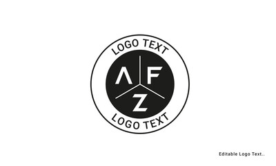 Vintage Retro AFZ Letters Logo Vector Stamp	