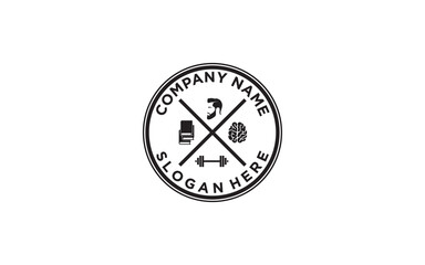 Creative People logo with book, barbell, and brain