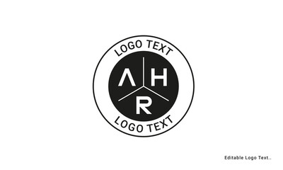 Vintage Retro AHR Letters Logo Vector Stamp	