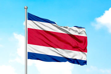 Costa Rica Flying Flag