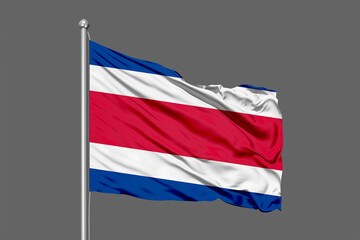 Costa Rica Flying Flag