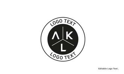 Vintage Retro AKL Letters Logo Vector Stamp	