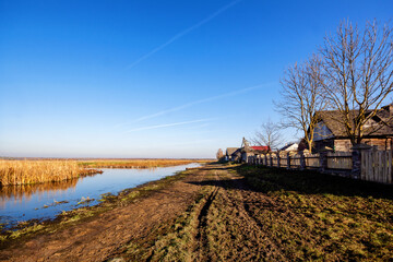 Wieś Jagłowo nad Biebrzą, Biebrzański Park Narodowy. Podlasie, Polska © podlaski49