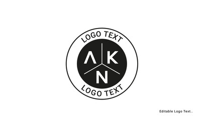 Vintage Retro AKN Letters Logo Vector Stamp	