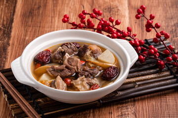 Delicious mutton hot pot in Taiwan.