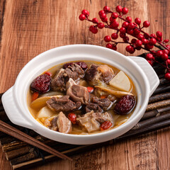 Delicious mutton hot pot in Taiwan.