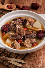Delicious mutton hot pot in Taiwan.