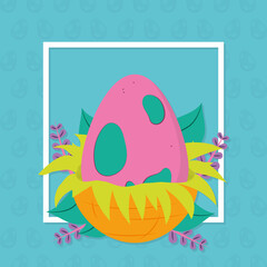 Fototapeta premium dinosaur egg in the nest