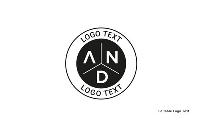 Vintage Retro AND Letters Logo Vector Stamp	