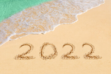 Numbers 2022 on beach