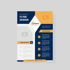 modern a4 business flyer design template