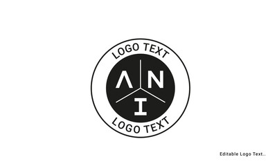 Vintage Retro ANI Letters Logo Vector Stamp	