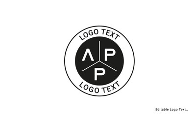 Vintage Retro APP Letters Logo Vector Stamp	