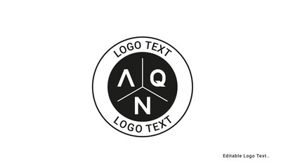 Vintage Retro AQN Letters Logo Vector Stamp	