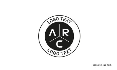 Vintage Retro ARC Letters Logo Vector Stamp	