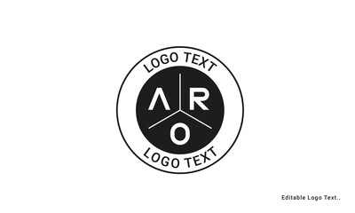 Vintage Retro ARO Letters Logo Vector Stamp	