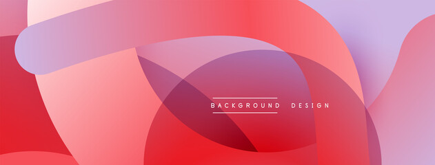 Abstract overlapping lines and circles geometric background with gradient colors