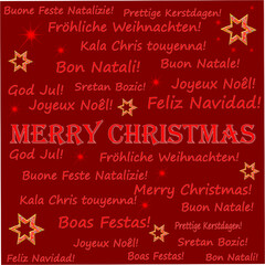 Merry Christmas wordcloud - illustration