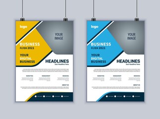 Creative Business Flyer Design Vector Template. 2 Page Flyer Design. Modern Flyer Design. Business Layout.