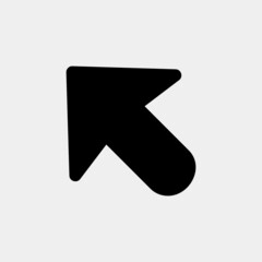 Up left arrow icon vector illustration in solid style, use for website mobile app presentation