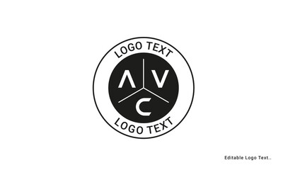 Vintage Retro AVC Letters Logo Vector Stamp	