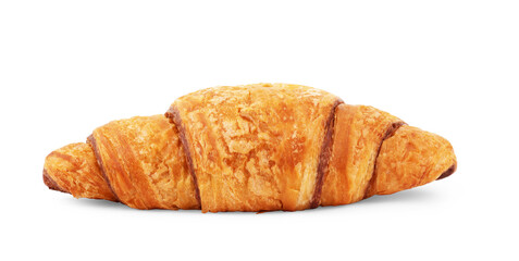 Delicious, fresh croissants on a white background. Croissants isolated. French breakfast