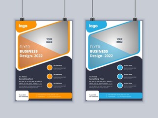 Creative Business Flyer Design Vector Template. 2 Page Flyer Design. Modern Flyer Design. Business Layout.