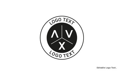 Vintage Retro AVX Letters Logo Vector Stamp 